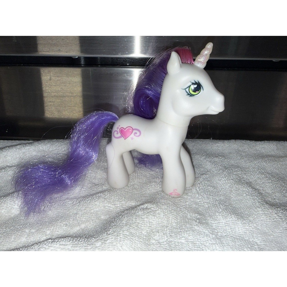 My Little Pony Sweetie Belle Toy Unicorn 2007 White Purple Pink Hasbro G3